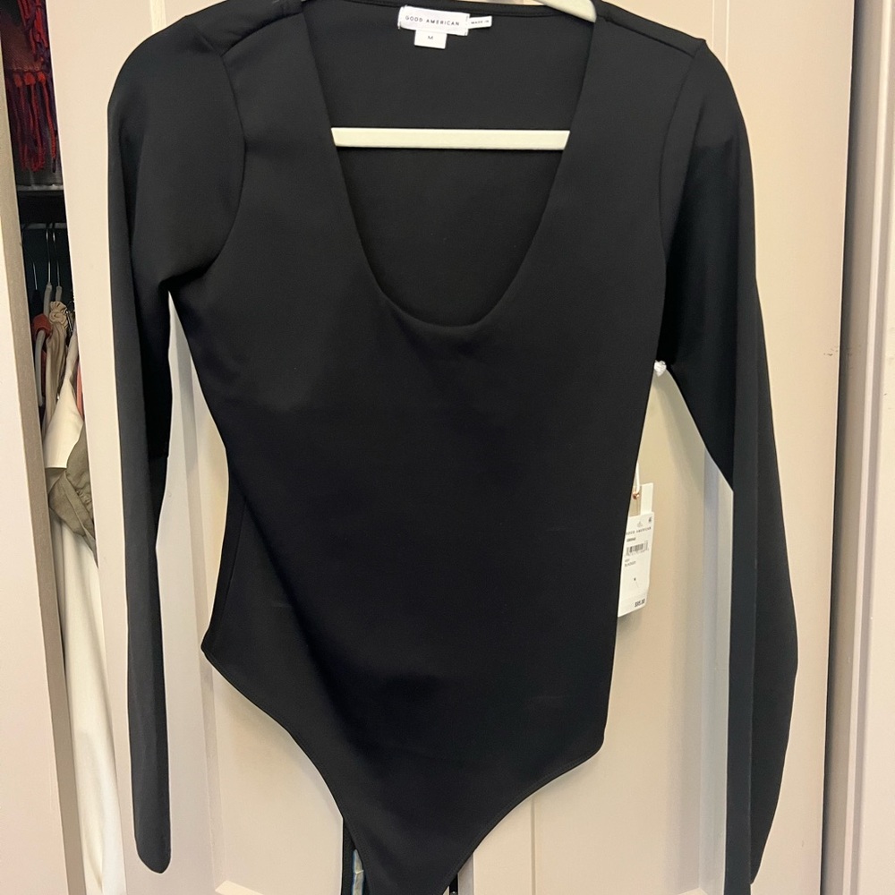 Black Long Sleeve Bodysuit Good American